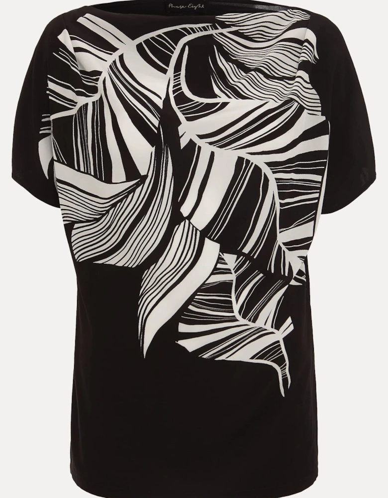 Lyra Woven Front Print Top