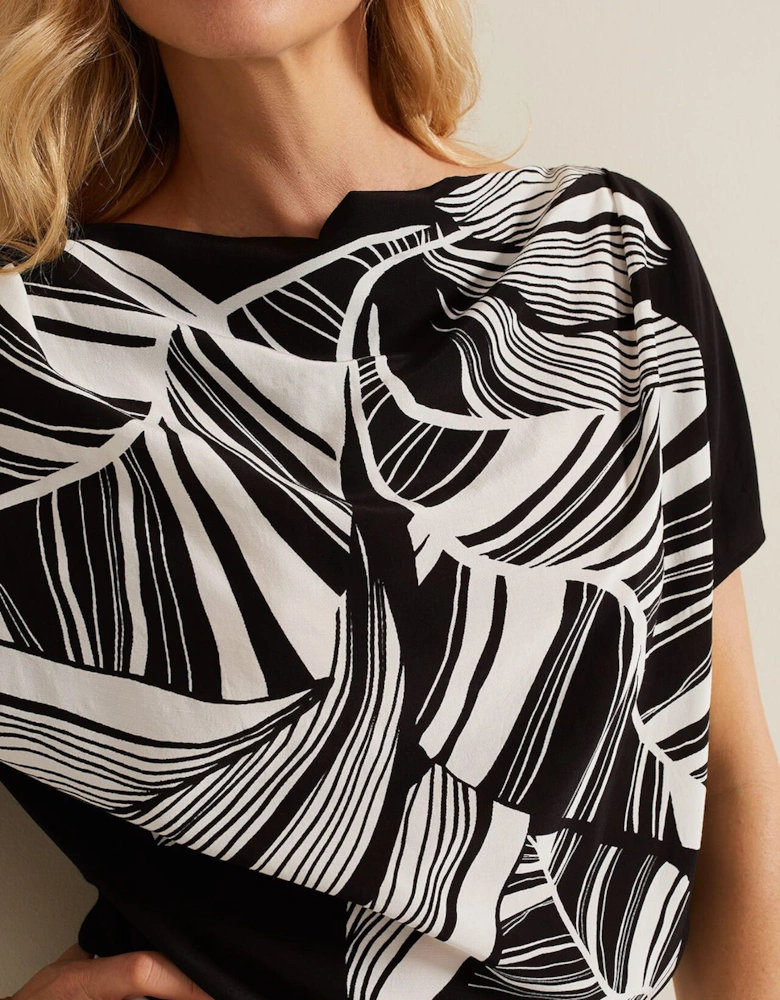 Lyra Woven Front Print Top