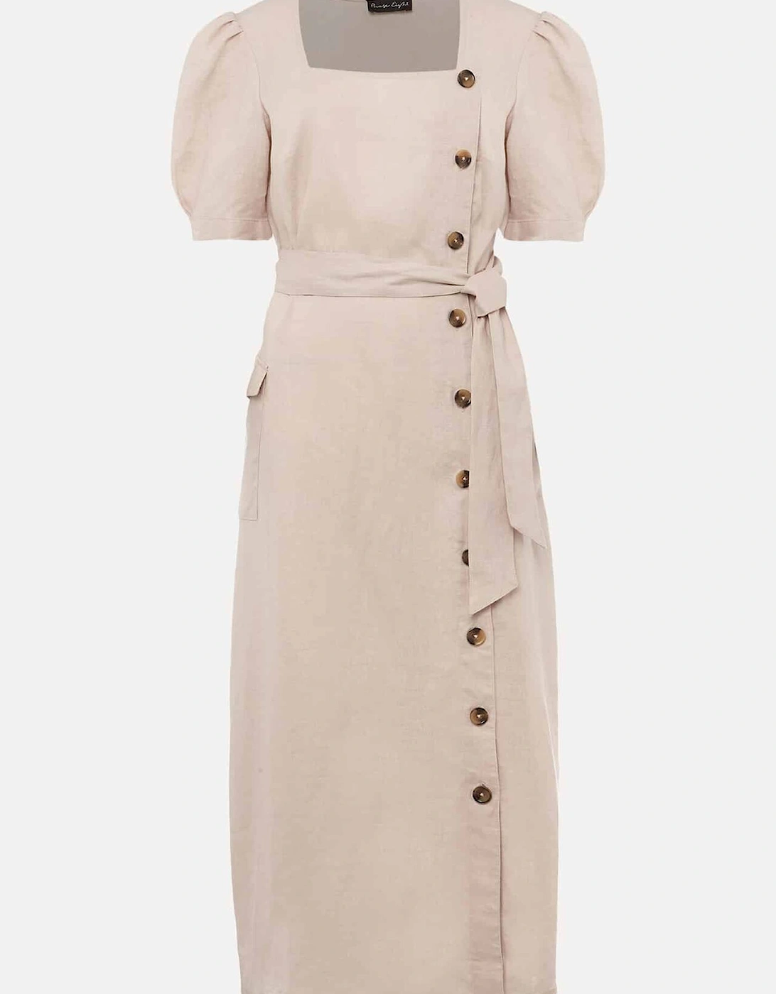 Elletta Square Neck Linen Dress