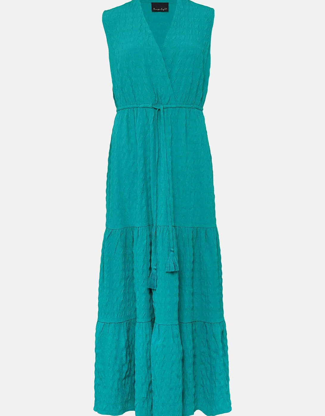 Anika Textured Sleeveless Midi Dress