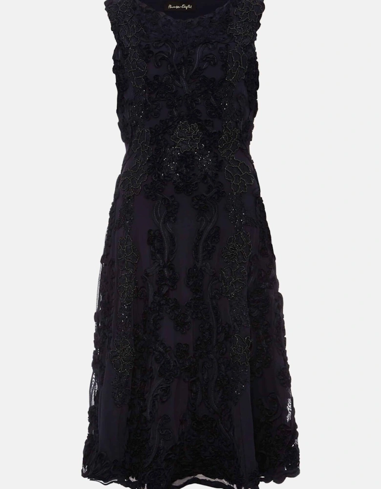 Penelope Tapework Lace Fit And Flare Dress