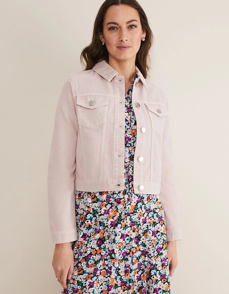 Caitlin Cropped Denim Jacket