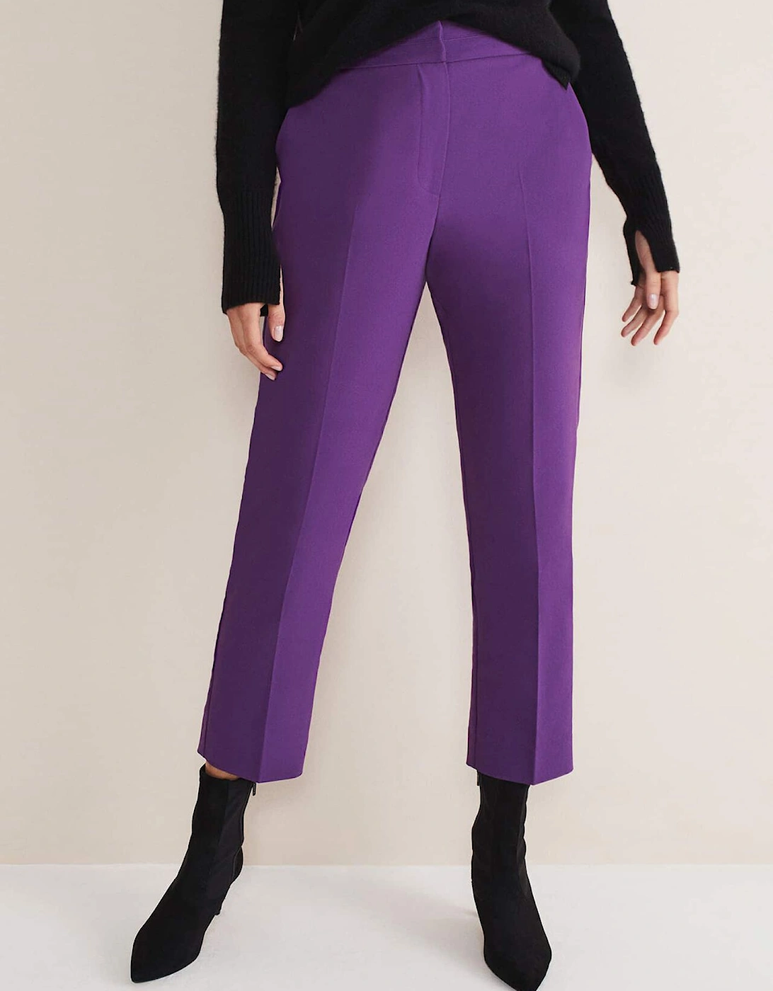 Julianna Cropped Straight Leg Trousers