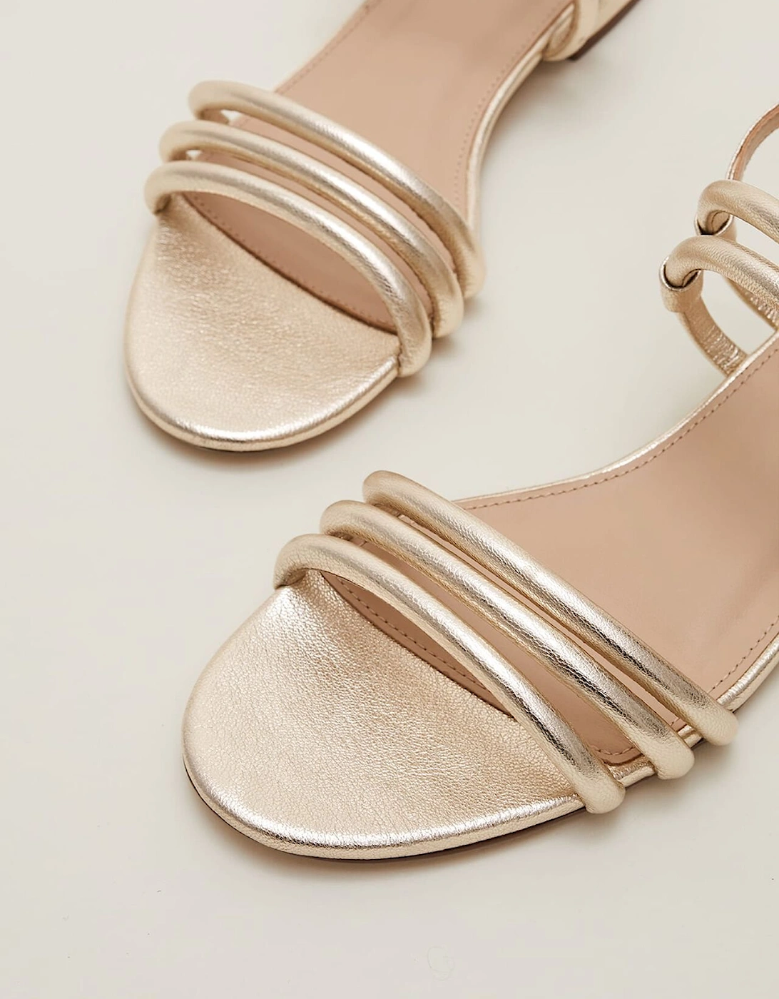 Gold Leather Sandals