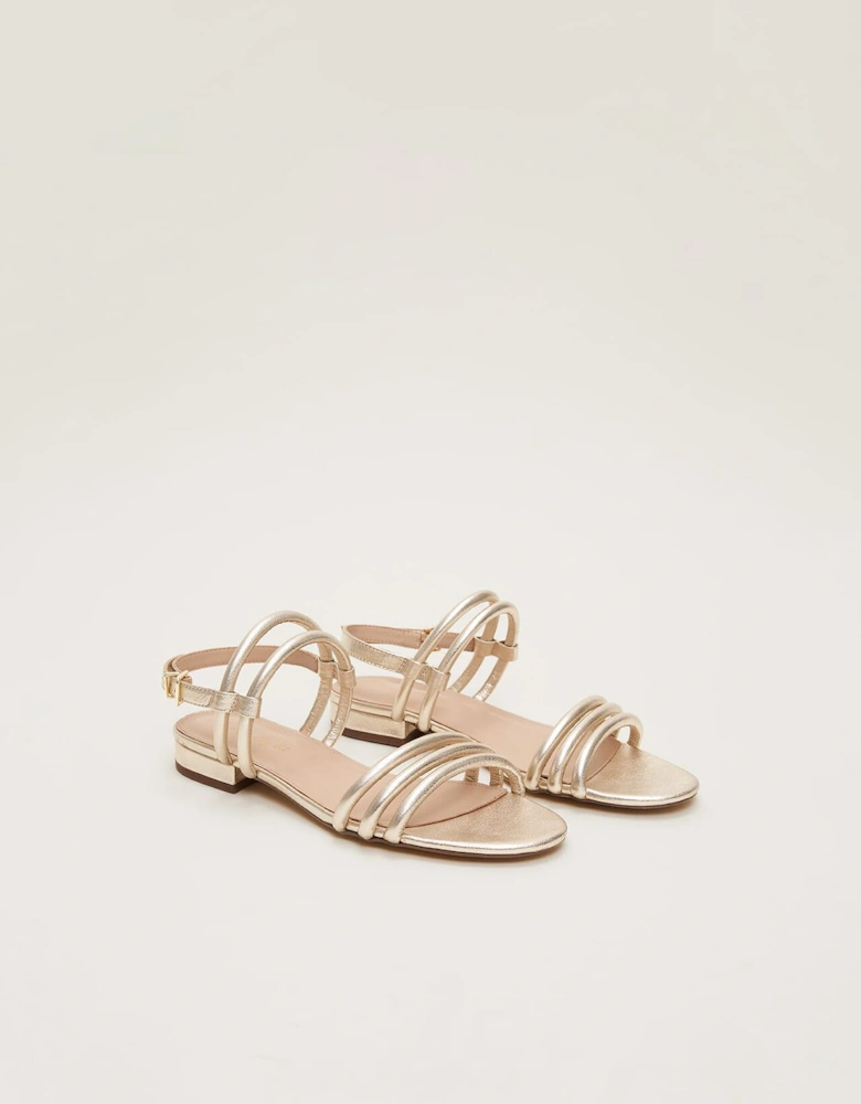 Gold Leather Sandals