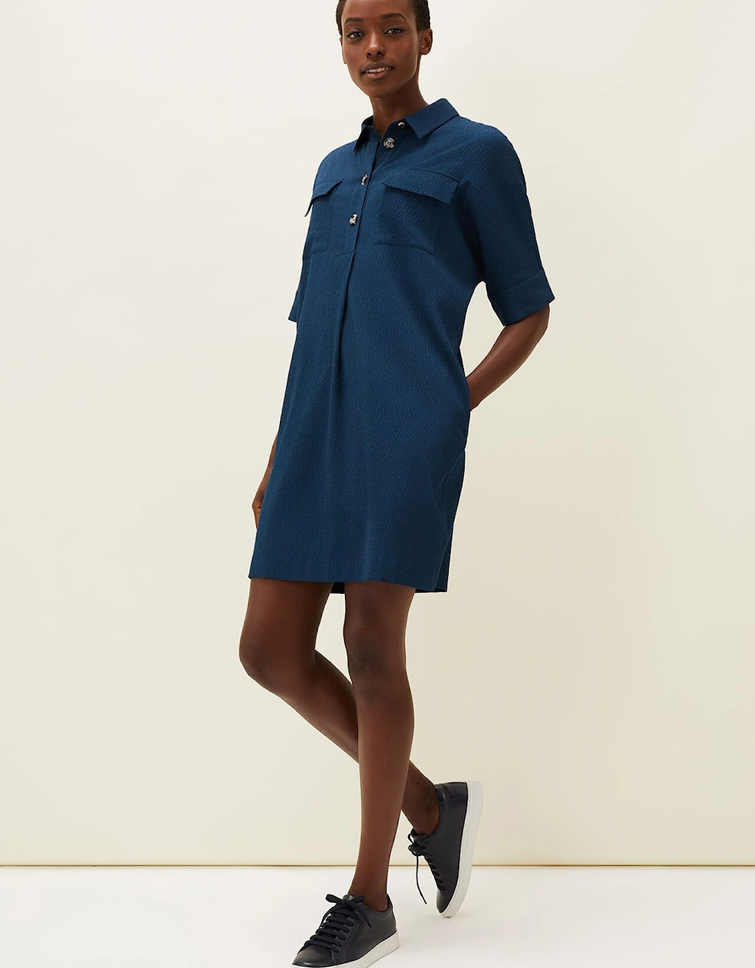 Faye Textured Tunic Dress