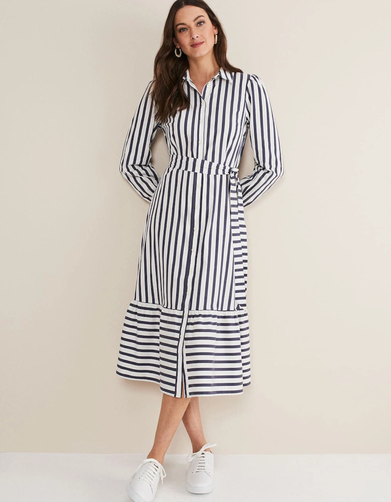 Henley Striped Midaxi Dress