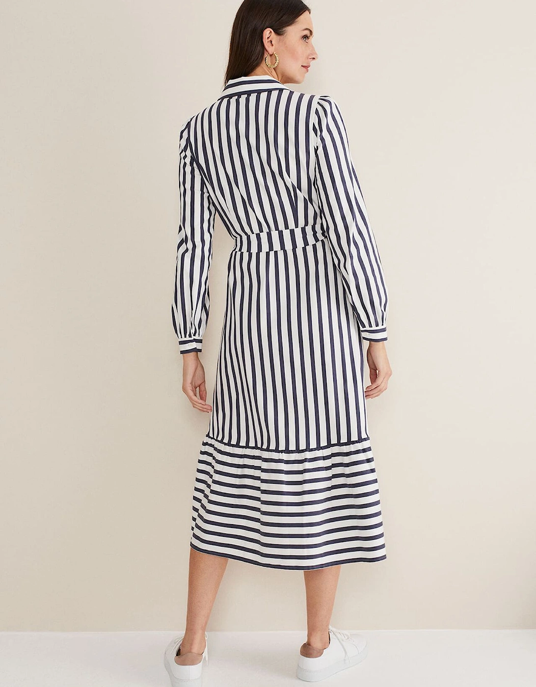 Henley Striped Midaxi Dress