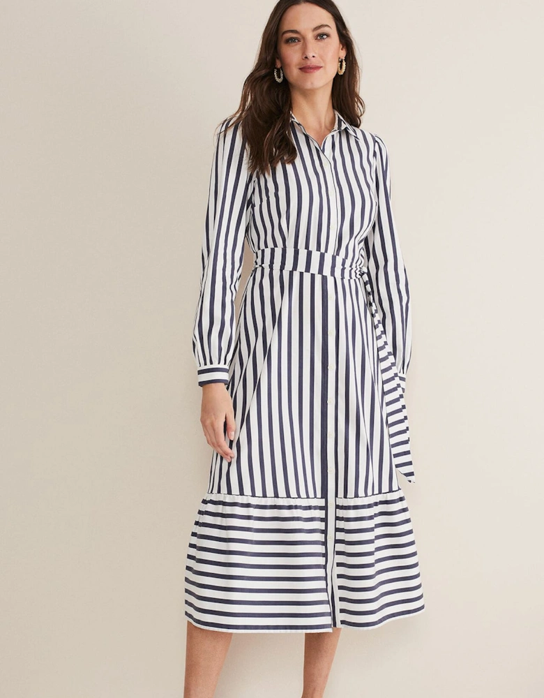 Henley Striped Midaxi Dress