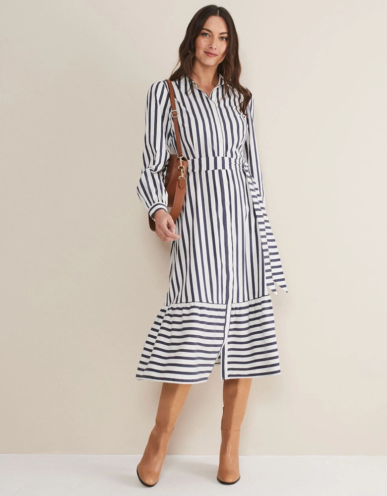 Henley Striped Midaxi Dress