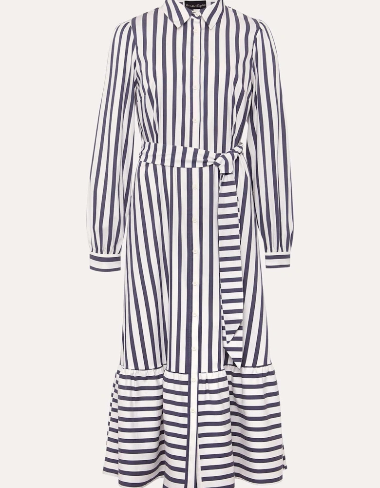 Henley Striped Midaxi Dress