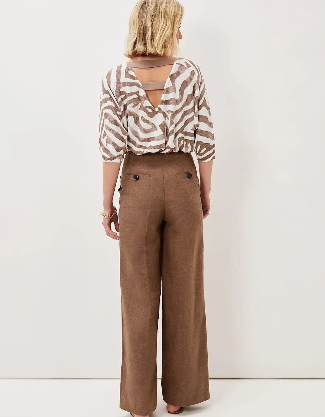 Cassandra Linen Wide Leg Trousers