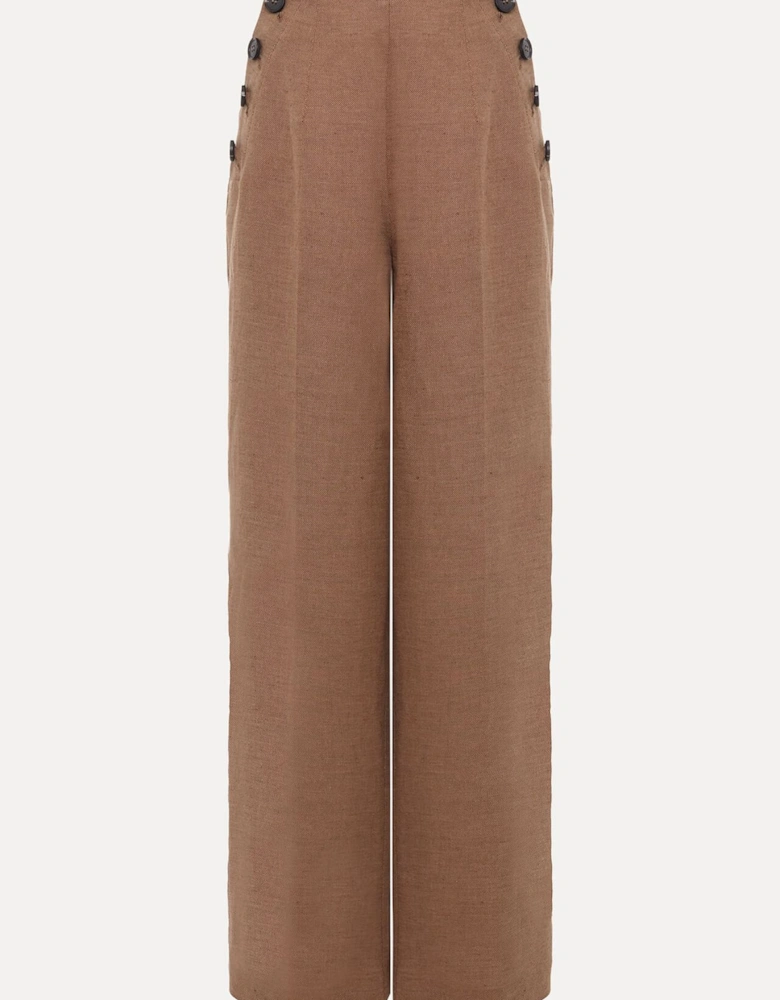 Cassandra Linen Wide Leg Trousers