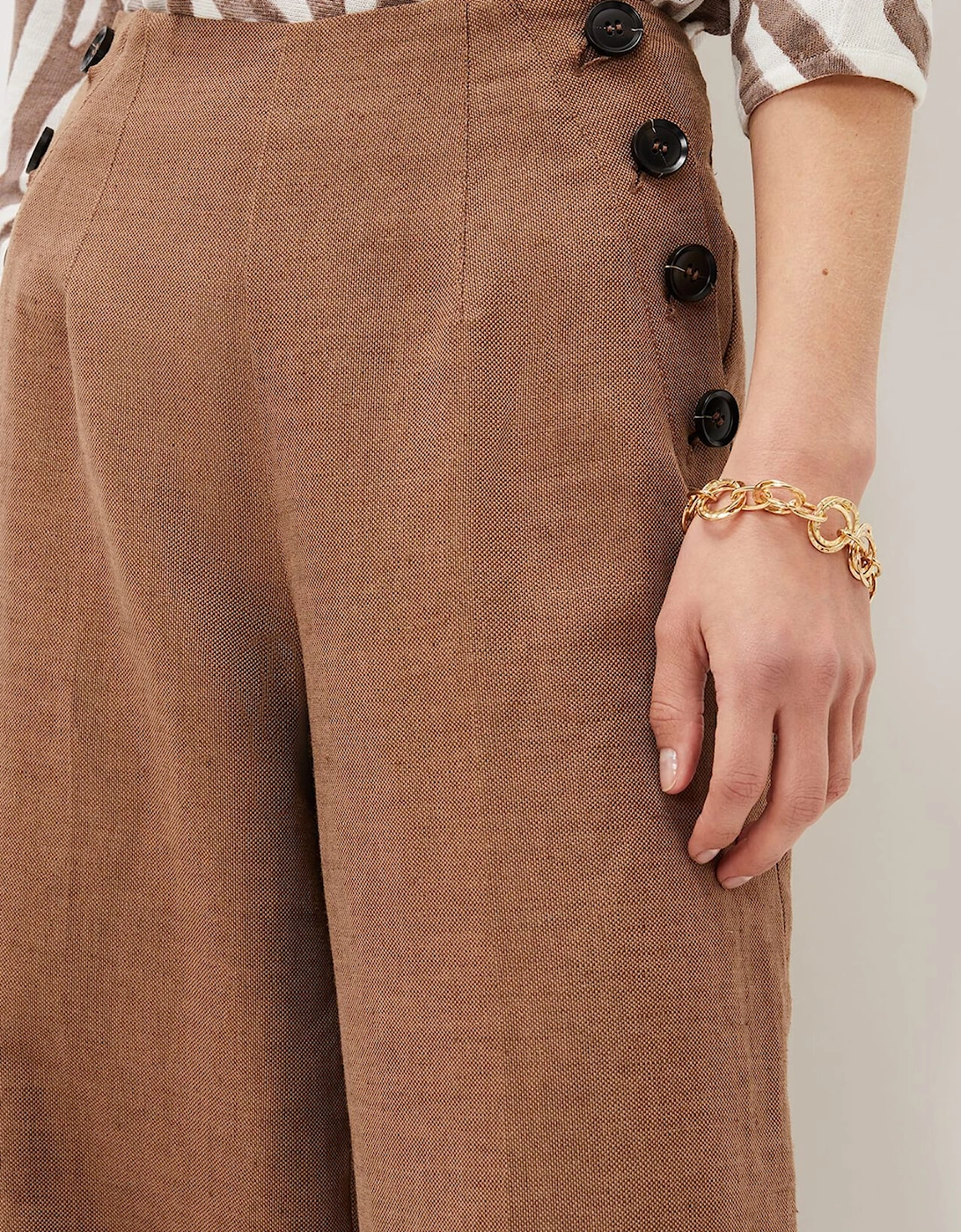 Cassandra Linen Wide Leg Trousers