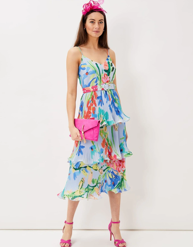 River Floral Tiered Midi Dress