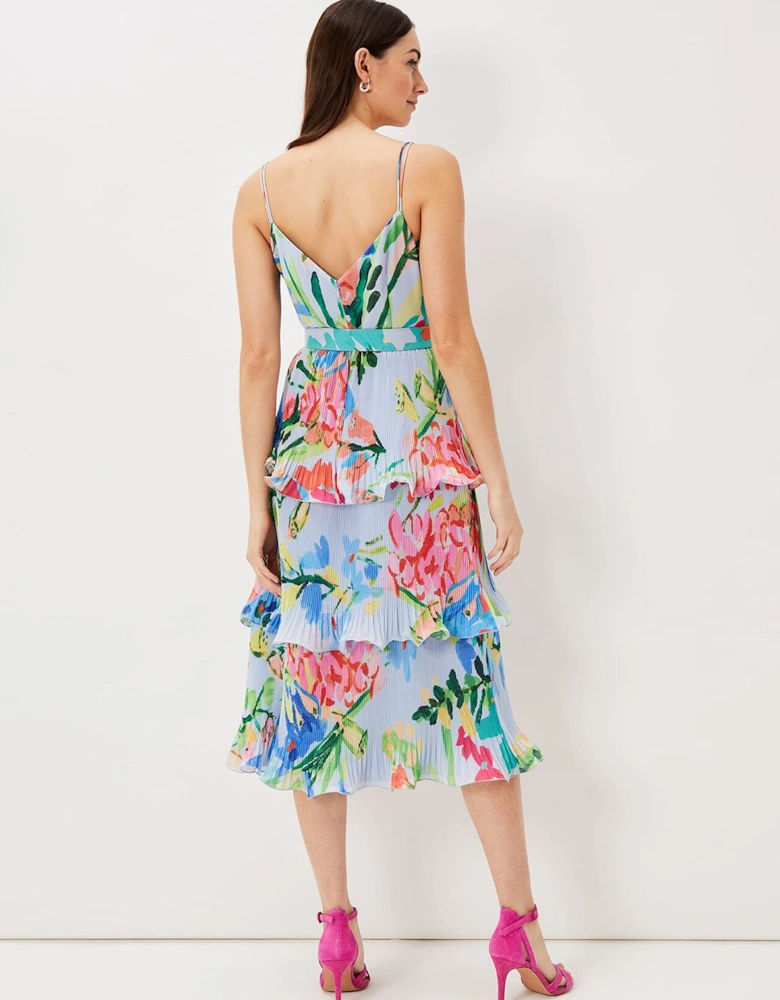 River Floral Tiered Midi Dress