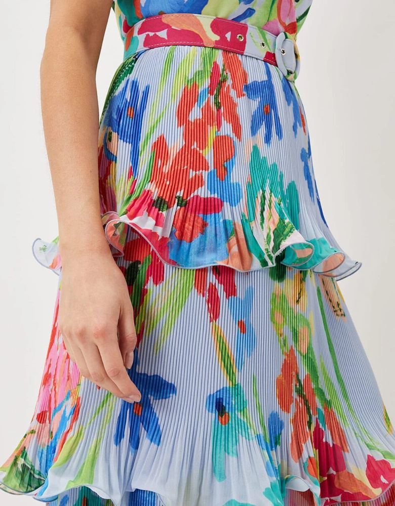 River Floral Tiered Midi Dress