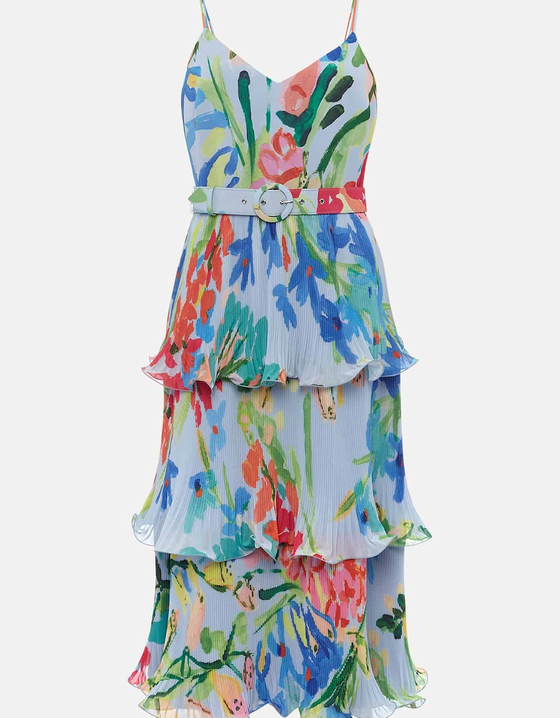 River Floral Tiered Midi Dress