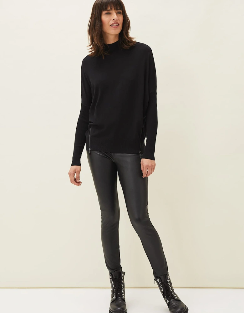 Skylar Roll Neck Zip Hem Jumper