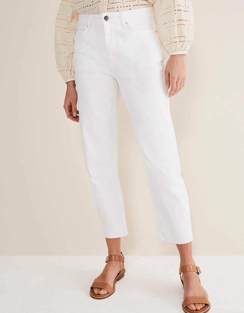 Petra Raw Hem Straight Leg Jean