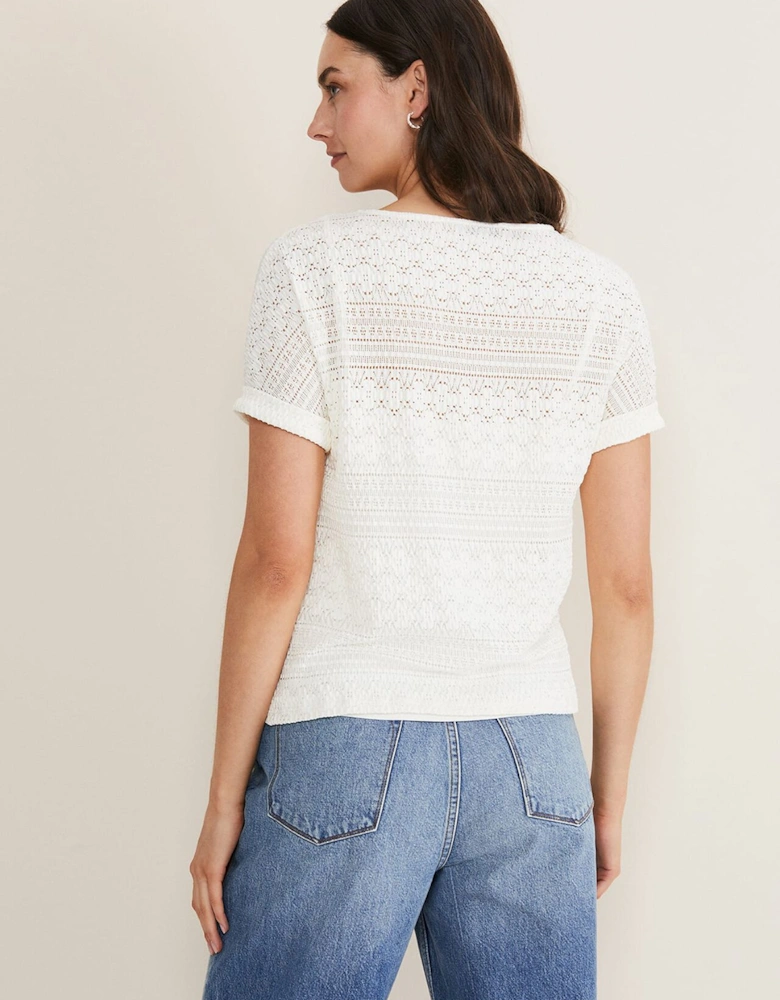 Emmlyn Lace Textured  Top