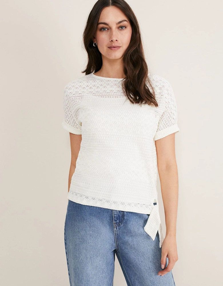 Emmlyn Lace Textured  Top