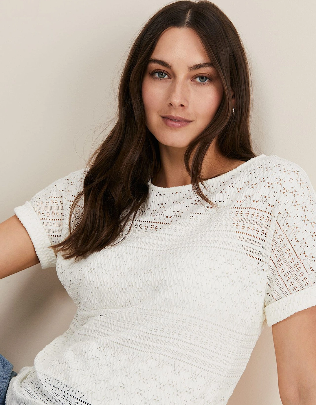 Emmlyn Lace Textured  Top