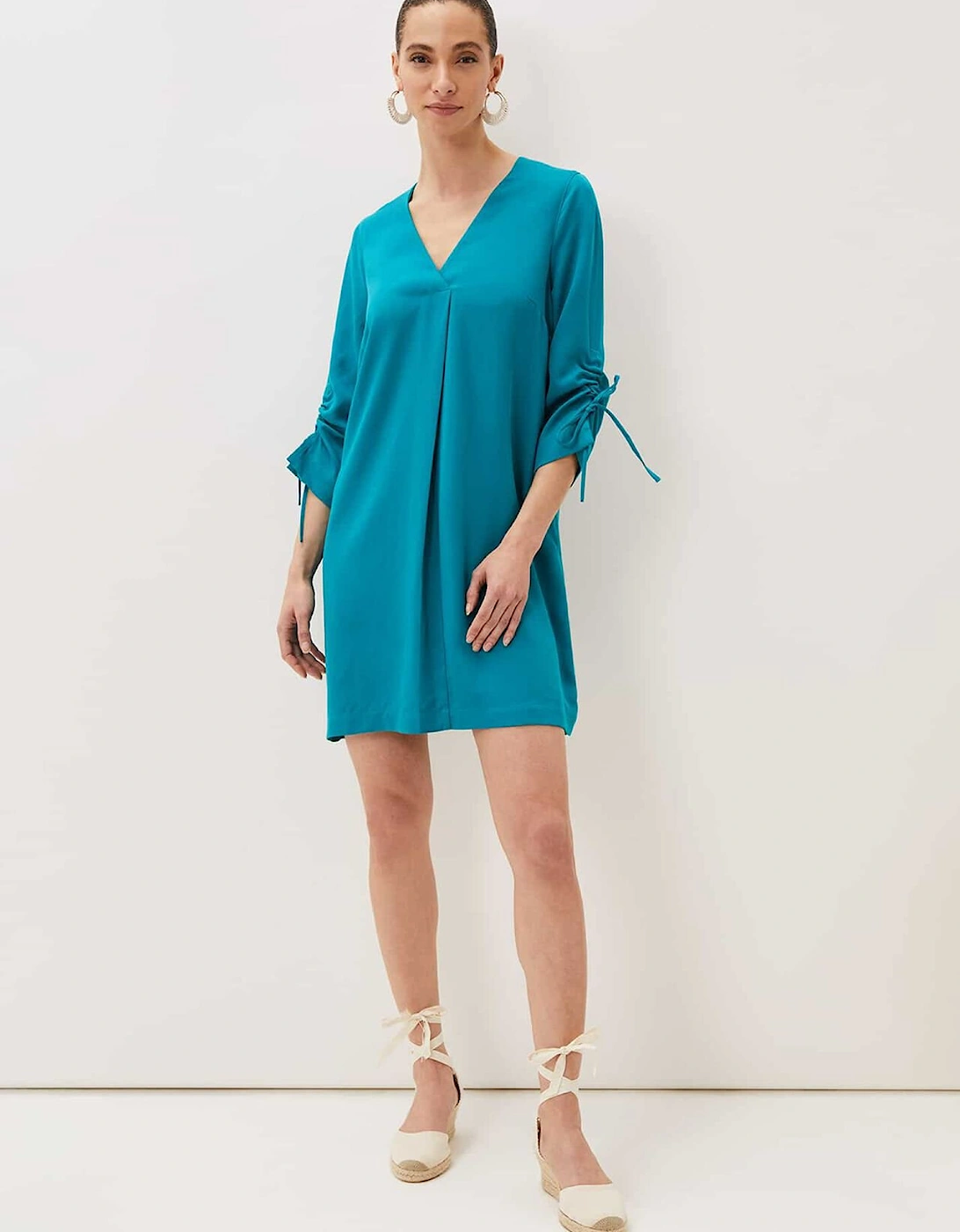 Ceiara Ruched Sleeve Tunic Dress