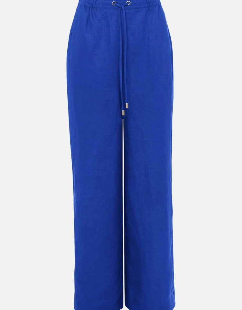 Lolita Blue Linen Wide Leg Trousers