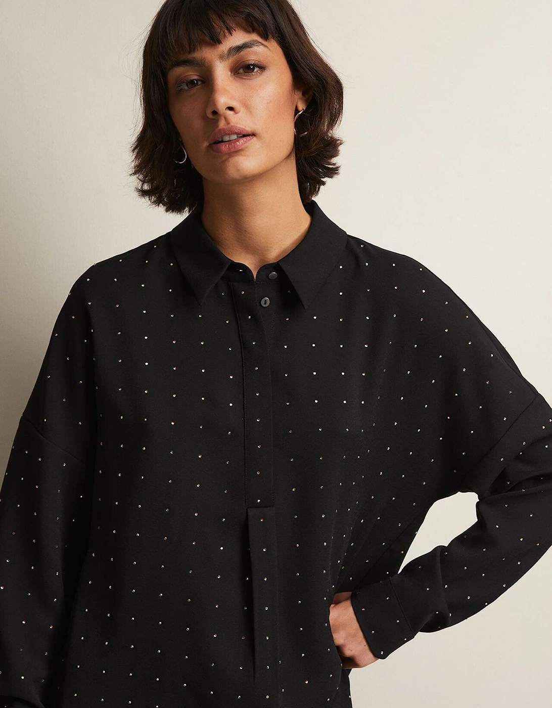 Elowen Embellished Longline Shirt, 7 of 6