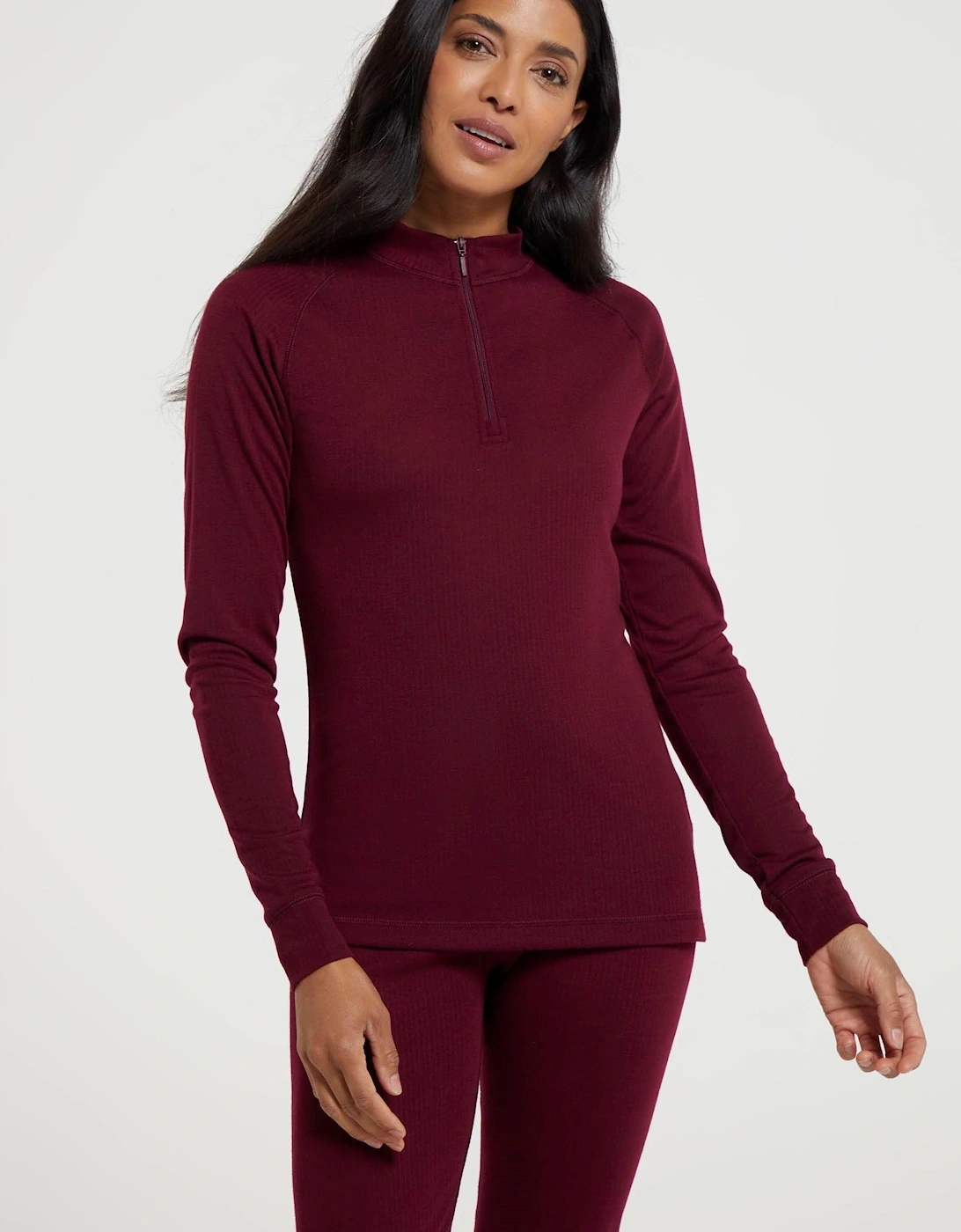 Mountain Warehouse Women's Navy / Talus Zip Neck Long-Sleeved Thermal Top - Size: 18