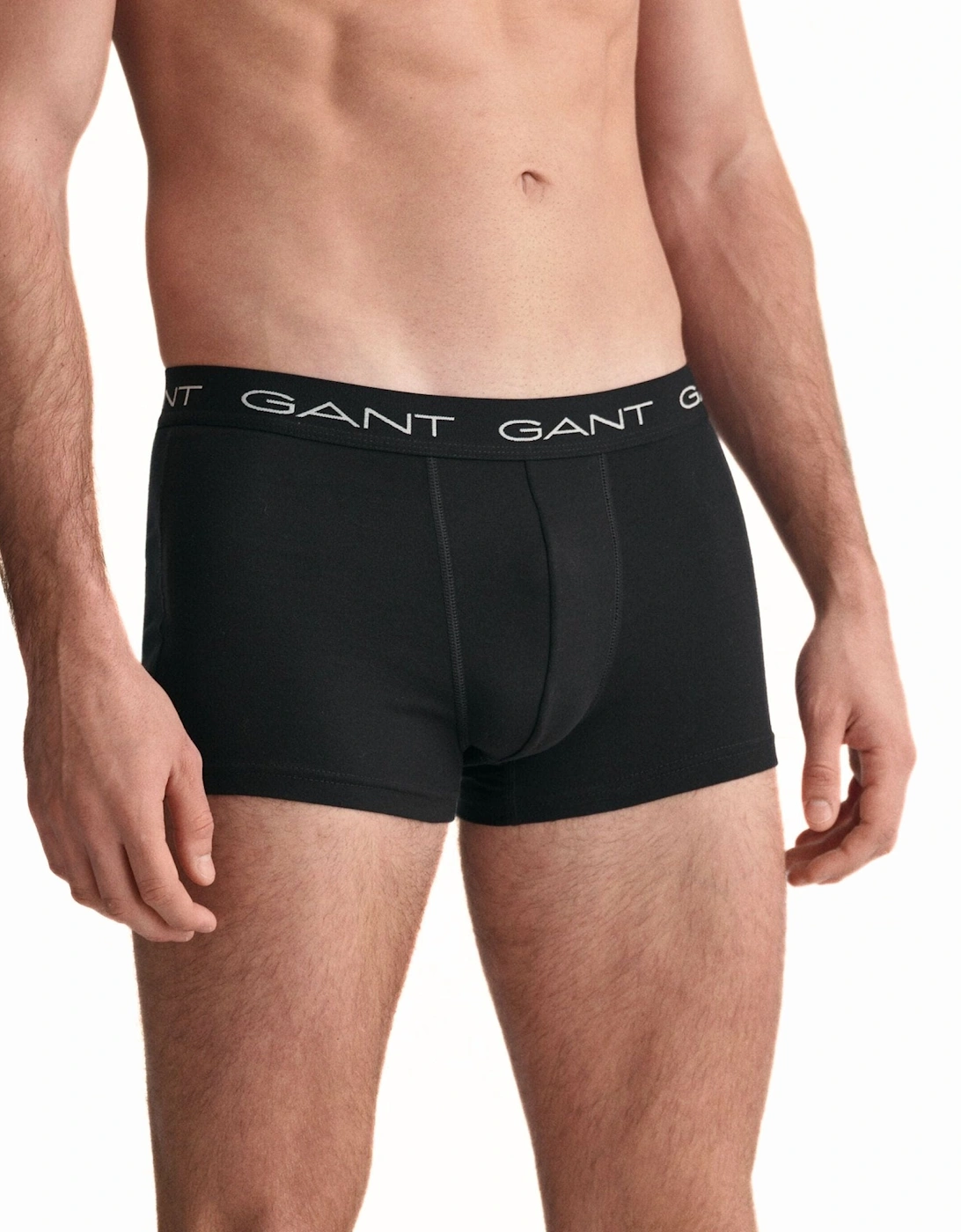 3-Pack Classic Logo Boxer Trunks, Black