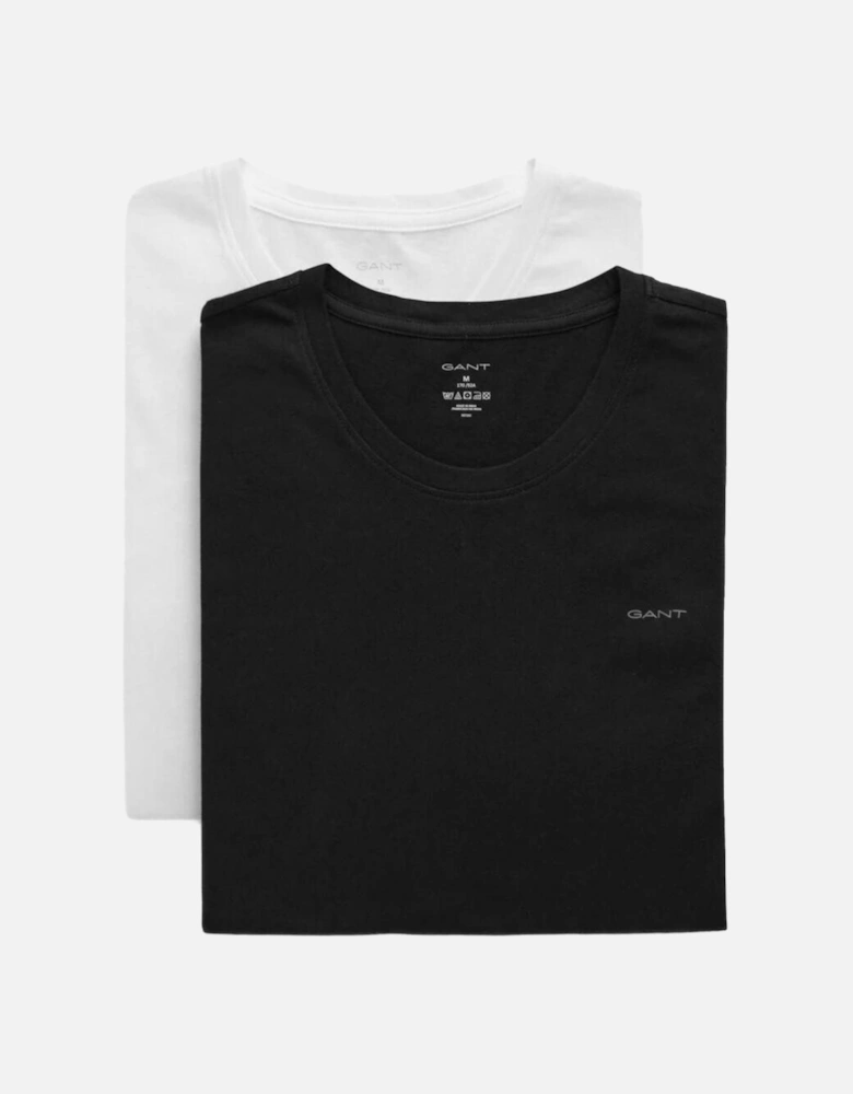 2-Pack Crew-Neck T-Shirts, Black/White