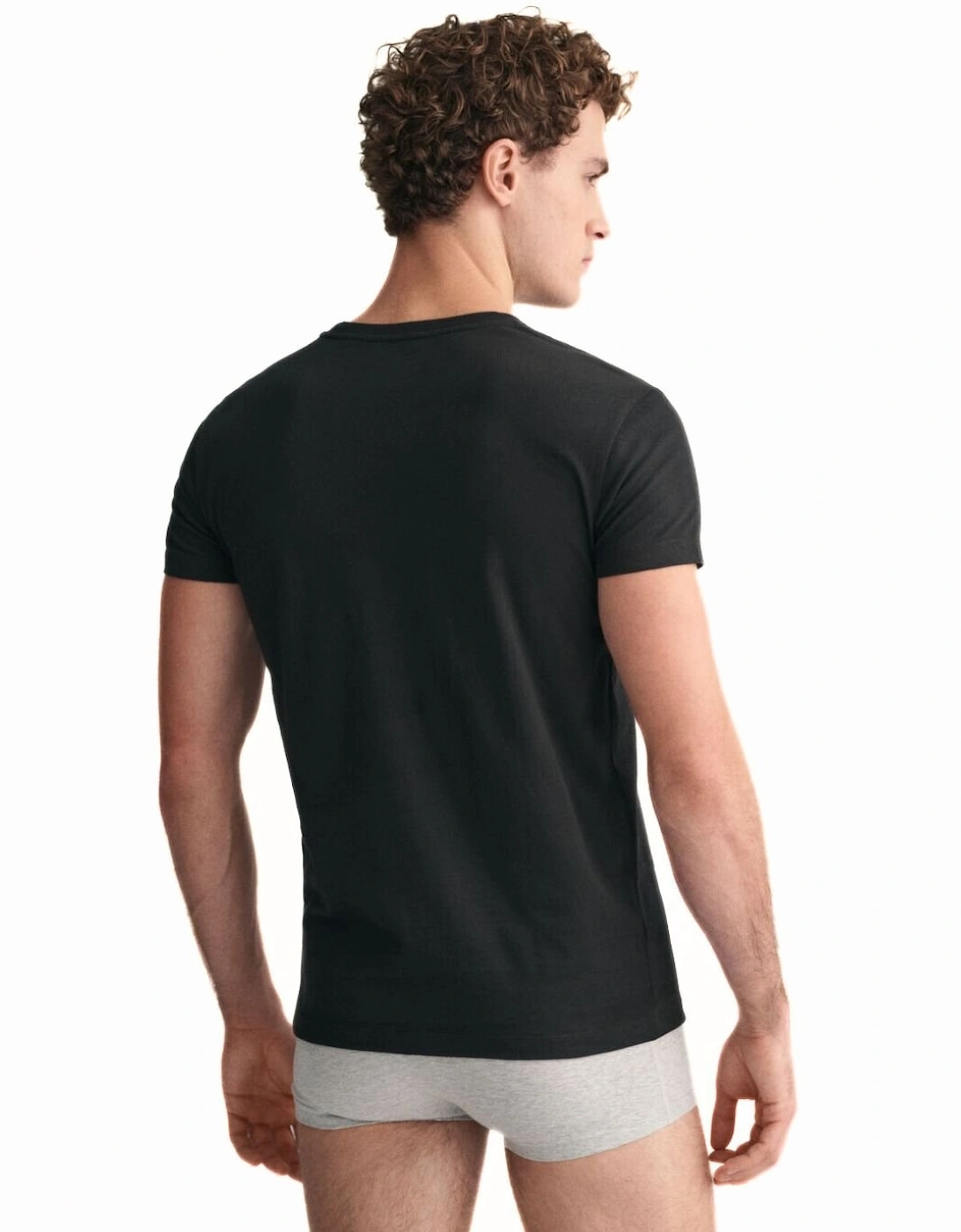 2-Pack Crew-Neck T-Shirts, Black/White