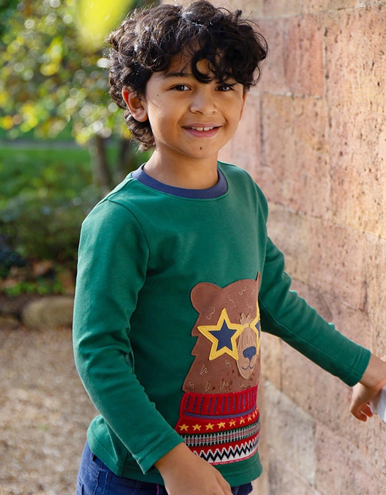 Boys Terrific Applique Top - Green