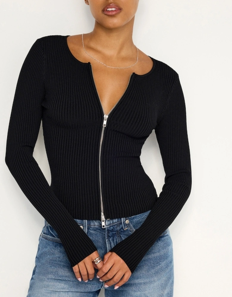 Virgo Ribbed-Knit Top