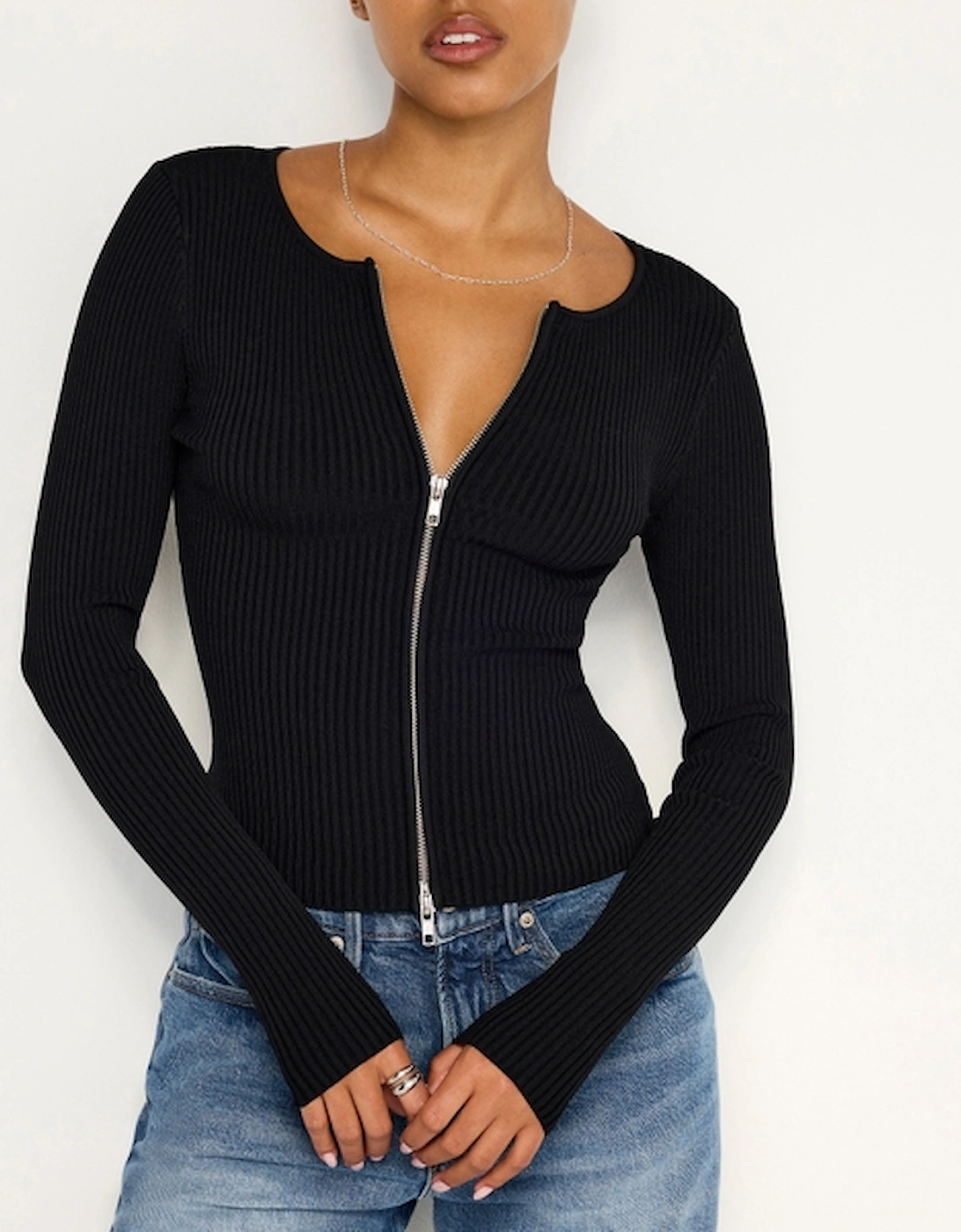 Virgo Ribbed-Knit Top, 2 of 1