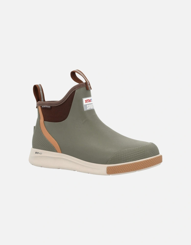 Ankle Deck Sport Synthetic Olive Wellington Boots