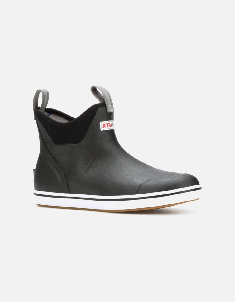 Ankle Deck Rubber Black Wellington Boots