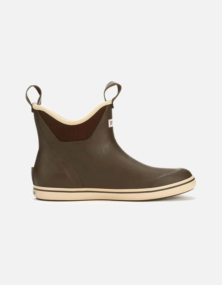 Ankle Deck Rubber Brown Wellington Boots