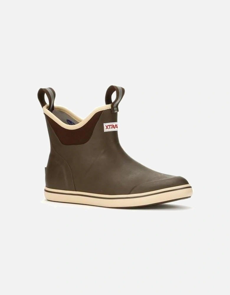 Ankle Deck Rubber Brown Wellington Boots