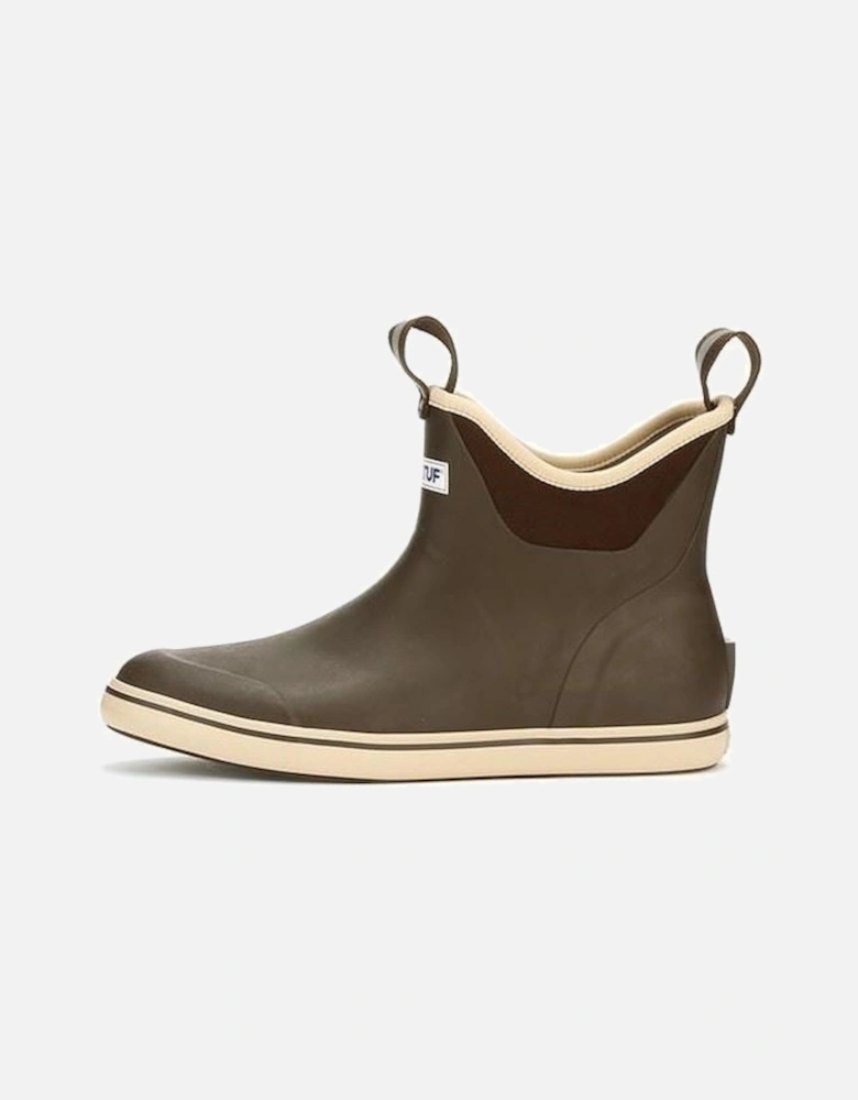 Ankle Deck Rubber Brown Wellington Boots