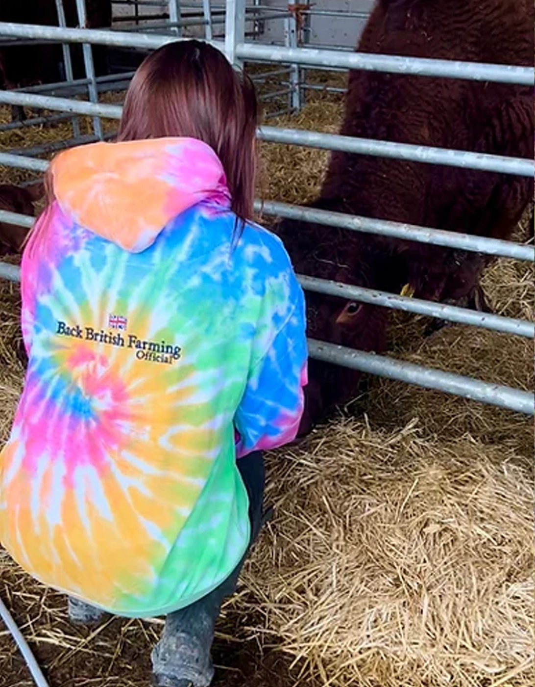 Back British Farming Unisex Tie-Dye Hoodie Eternity