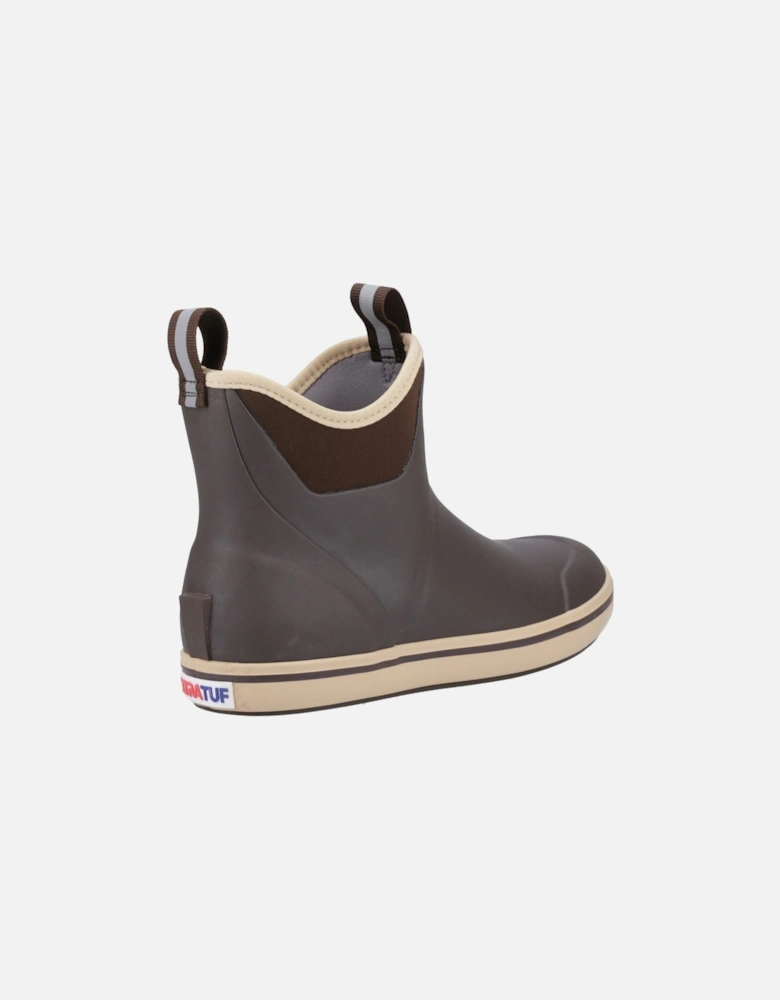 Ankle Deck Rubber Chocolate/Tan Wellington Boots