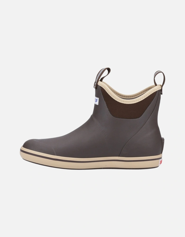 Ankle Deck Rubber Chocolate/Tan Wellington Boots