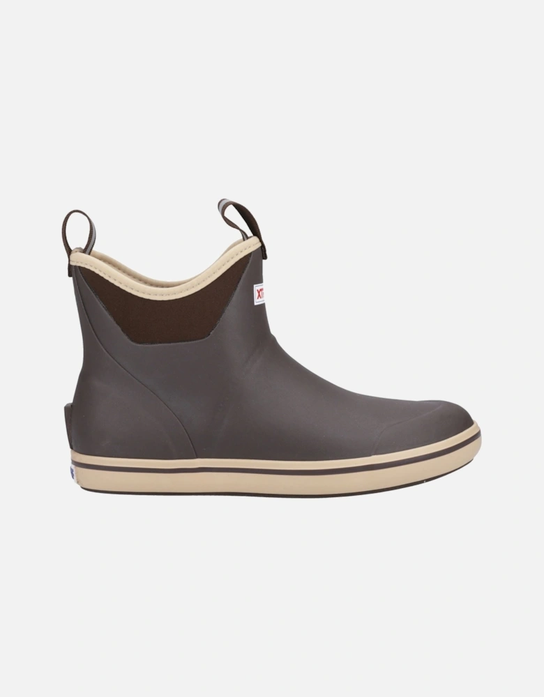 model Ankle Deck Boot Male in Chocolate/Tan