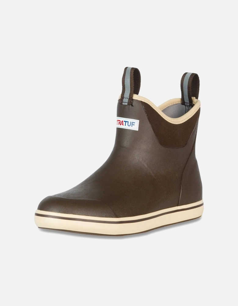 Ankle Deck Rubber Chocolate/Tan Wellington Boots