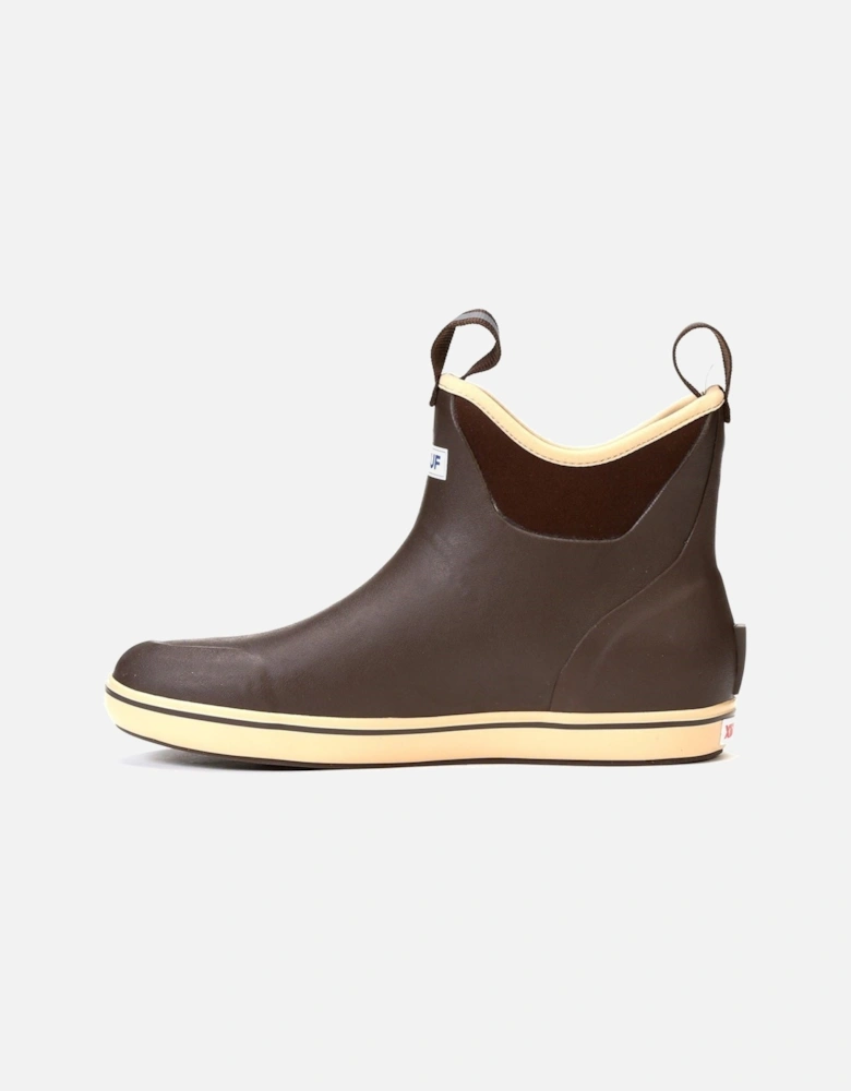 Ankle Deck Rubber Chocolate/Tan Wellington Boots