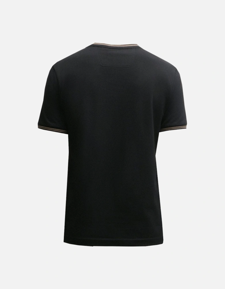 Men's Black Regular Fit Taul T-shirt.