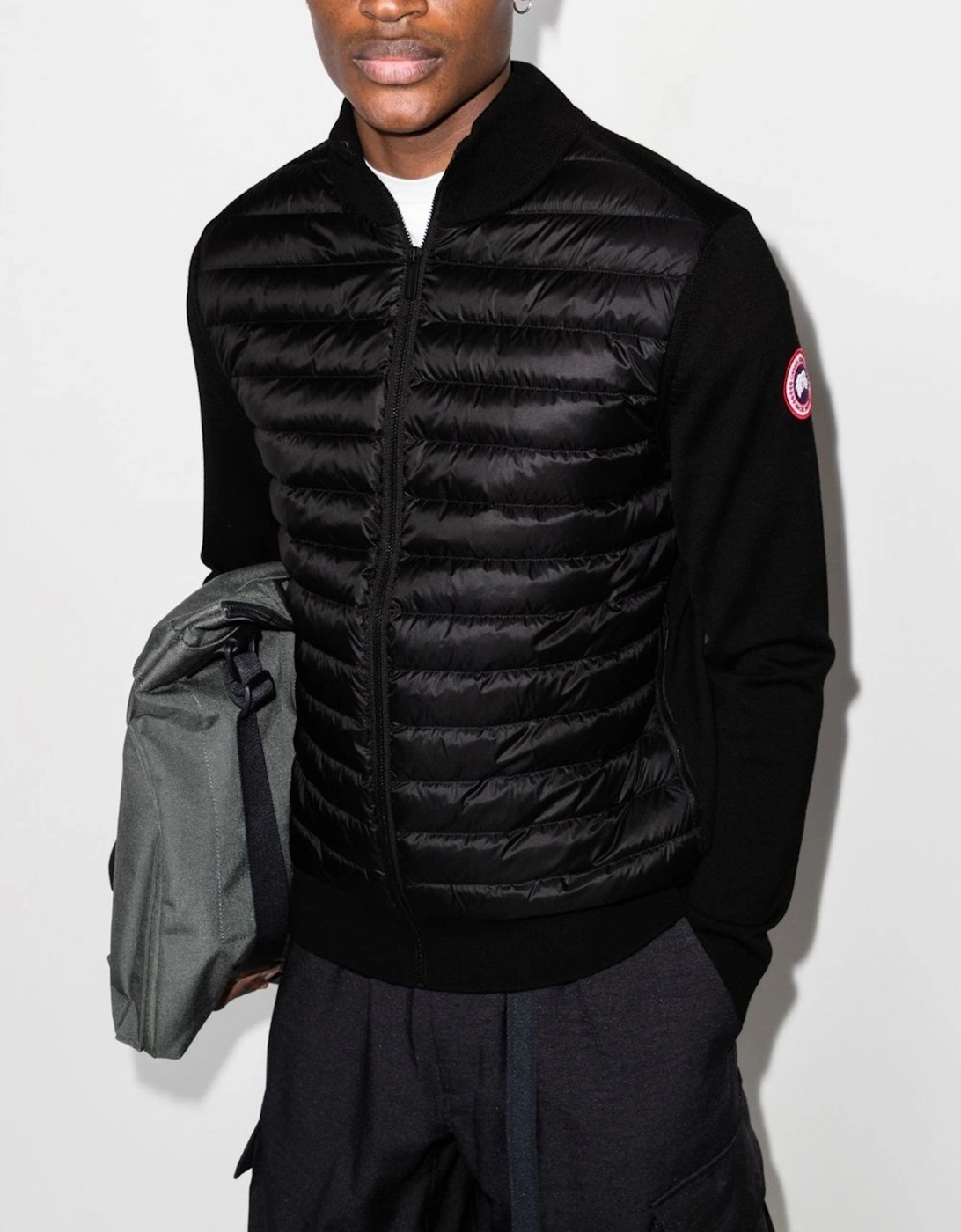 Hybridge Knit Packable Jacket Black